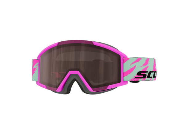 SCOTT Goggle Shield Pro Jr. Rosa/Grønn Silver chrome S2 
