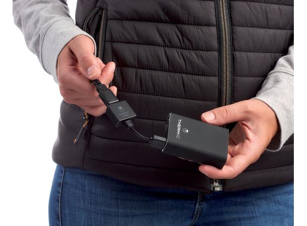 THERM-IC Heated vest women Sort S Heated vest with bluetooth cable 