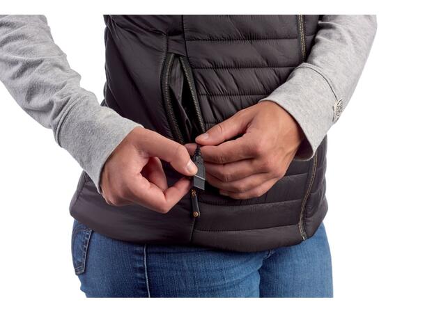 THERM-IC Heated vest women Sort S Heated vest with bluetooth cable 