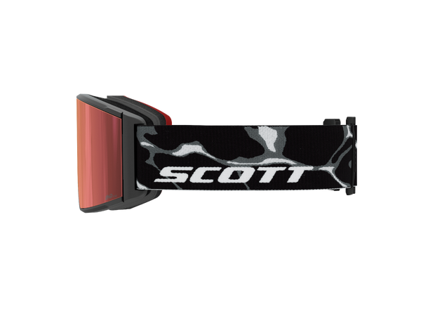 SCOTT Goggle React Sort/Hvit AMP red chrome S3 