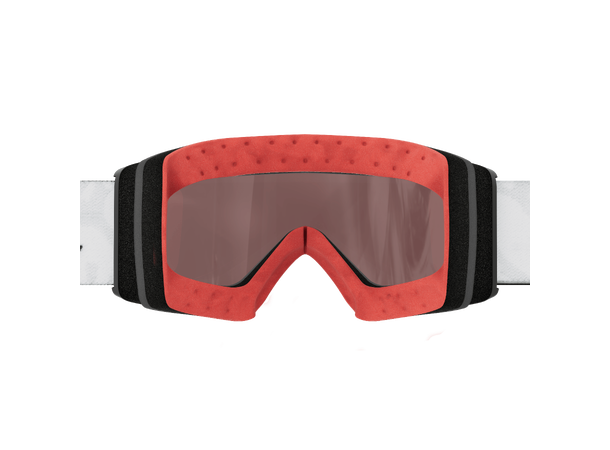 SCOTT Goggle React Sort/Hvit AMP red chrome S3 