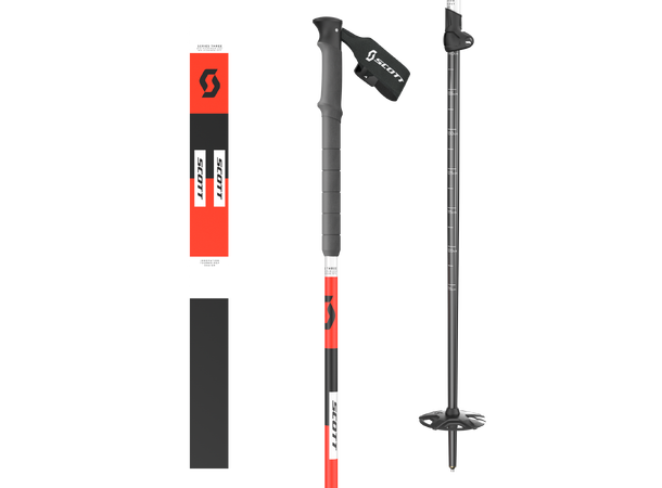 SCOTT Pole Aluguide Sort/Rød 105-140 Freeride alpinstav 