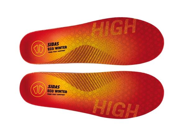 SIDAS 3FEET ECO WINTER HIGH Rød XS Anatomisk formet såle for høy fotbue 