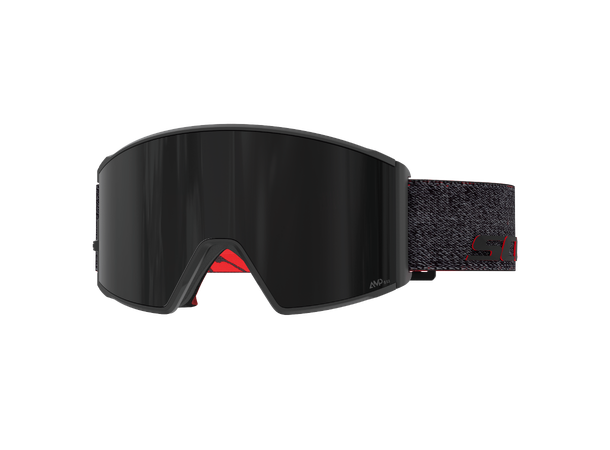 SCOTT Goggle React Sort/Rød AMP black chrome S3 