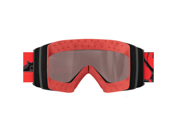 SCOTT Goggle React Sort/Rød AMP black chrome S3 