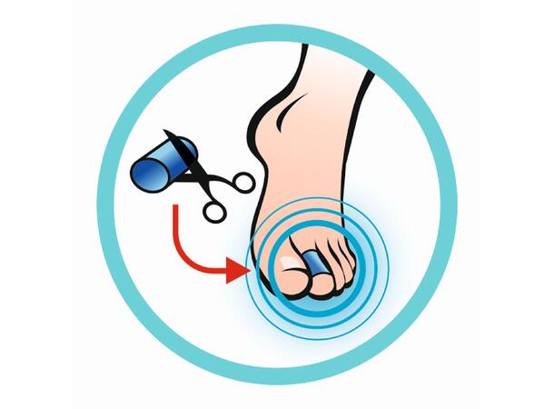 SIDAS GEL TOE WRAP Blå S/M TOE COVERS 