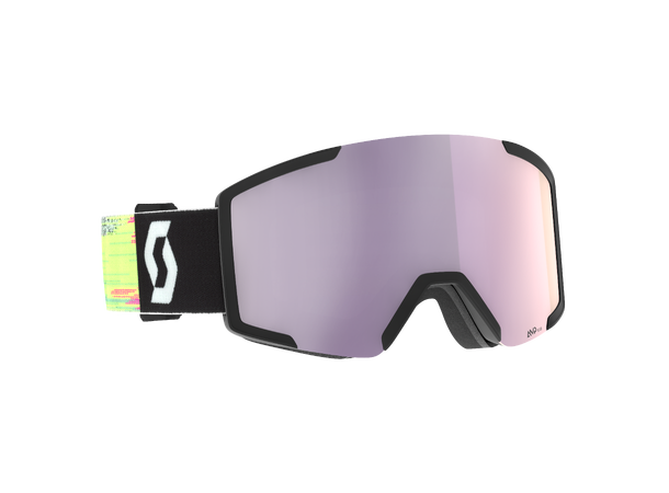 SCOTT Goggle Shield Sort/Gul AMP lavender chrome S3 
