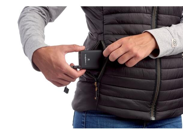 THERM-IC Heated Vest Men Sort S Heated vest with bluetooth cable men 