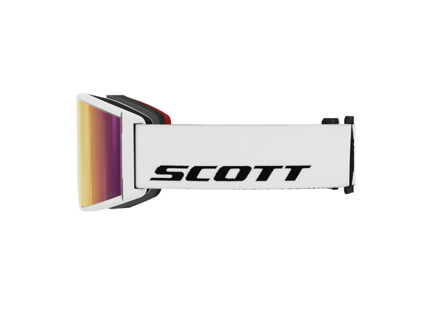 SCOTT Goggle React Hvit AMP teal chrome S2 