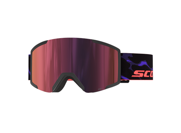 SCOTT Goggle Shield Sort/Lilla AMP red chrome S3 